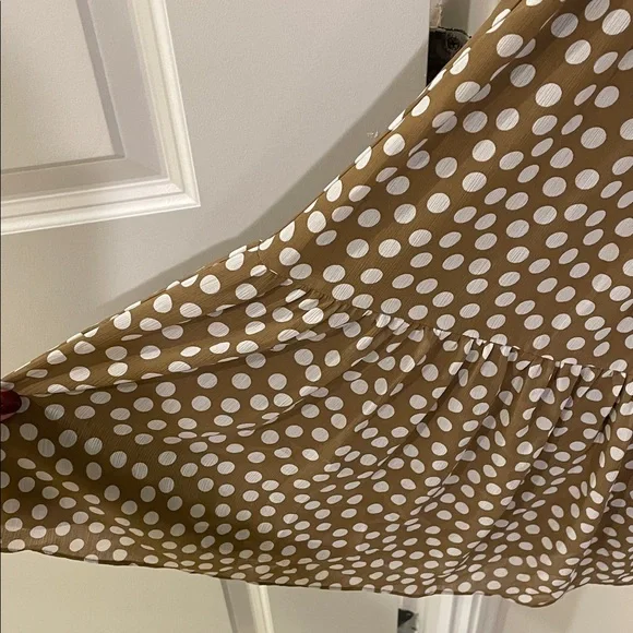 J.Crew Polka Dot Sleeveless Dress - Brown and White - Picture 4 of 4